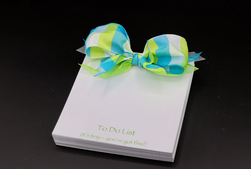 Everyday Notepads: "To Do List" (It's Tiny - You've Got This!) Green or Plaid