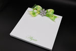 2 Personalized Notepads: "Ribbon & Charms & Bows - Oh My!" (it's the favorite!)